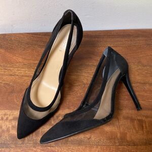 Guess Black Mesh Heels